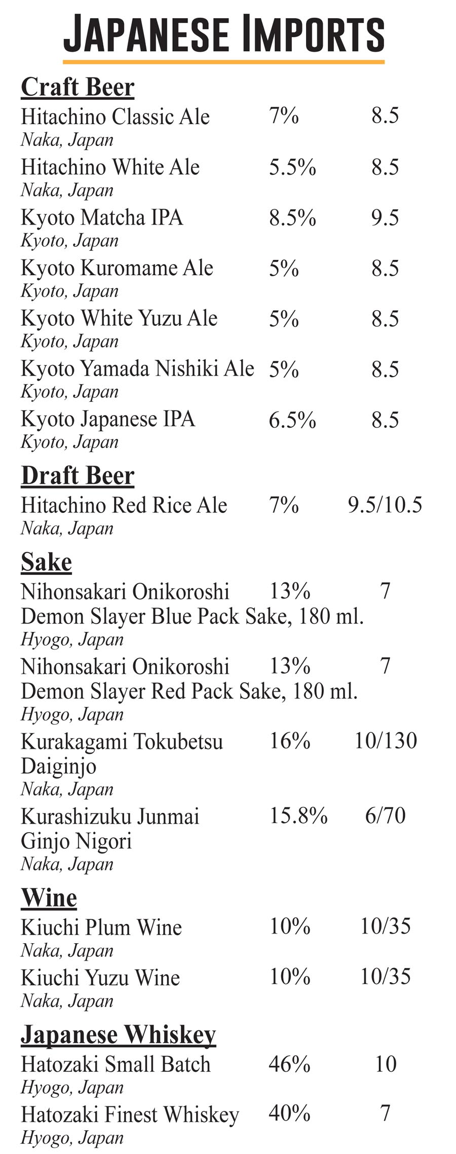 Bonzai Menu