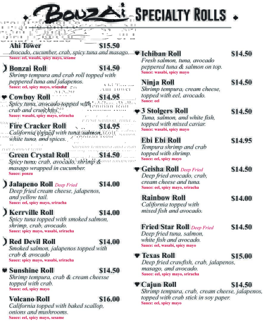 Bonzai Menu