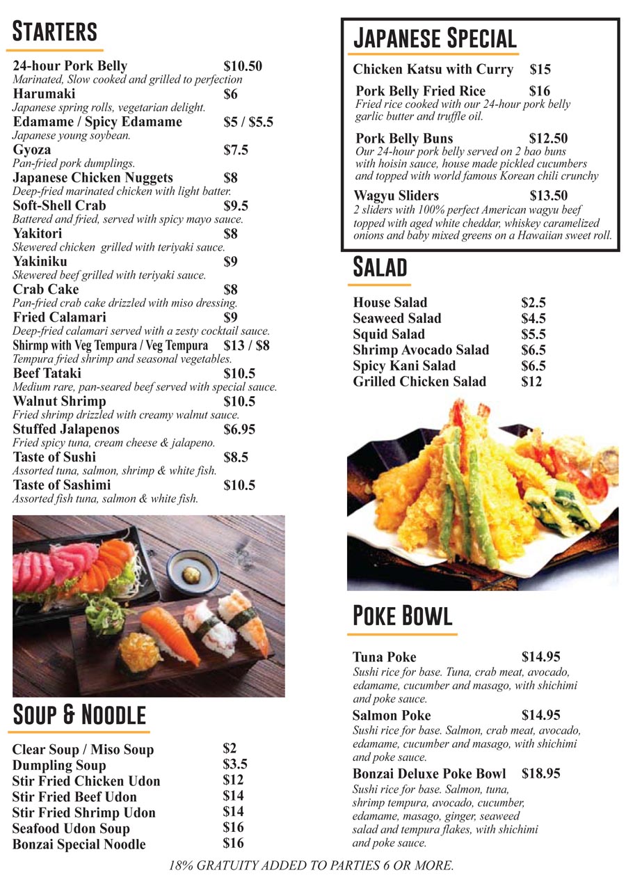 Bonzai Menu